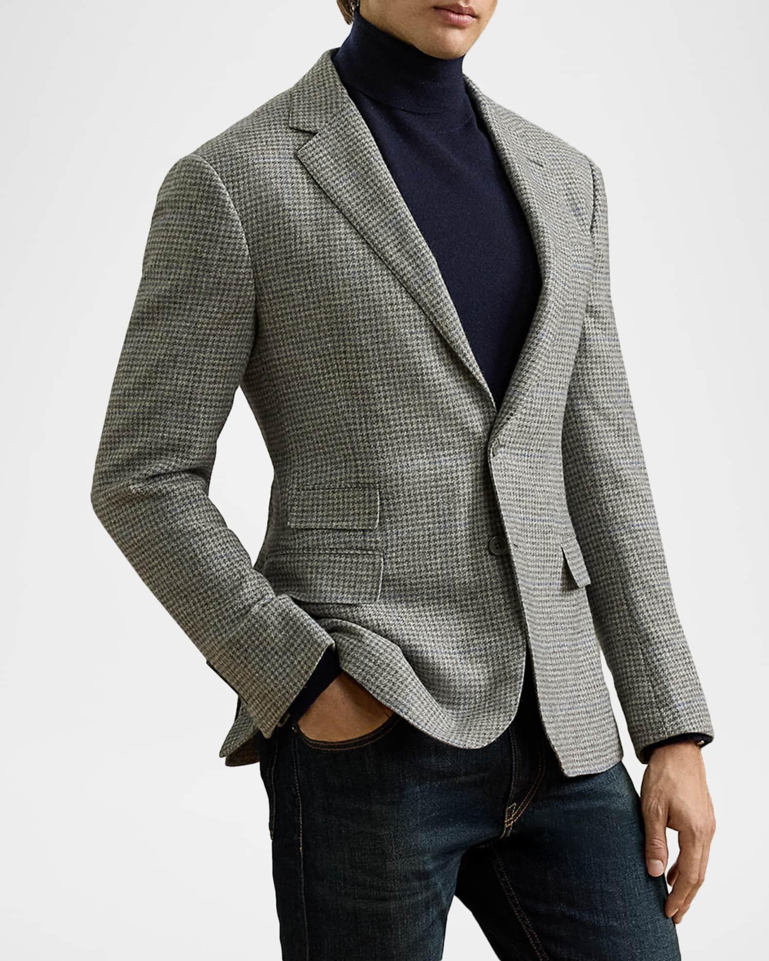 Men's Houndstooth Two-Button Sport Coat Product Image