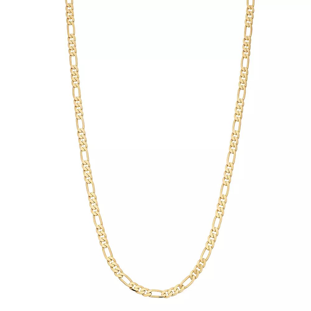 Men's 14K Gold over Brass 30" Figaro Chain Necklace, Gold Tone Product Image
