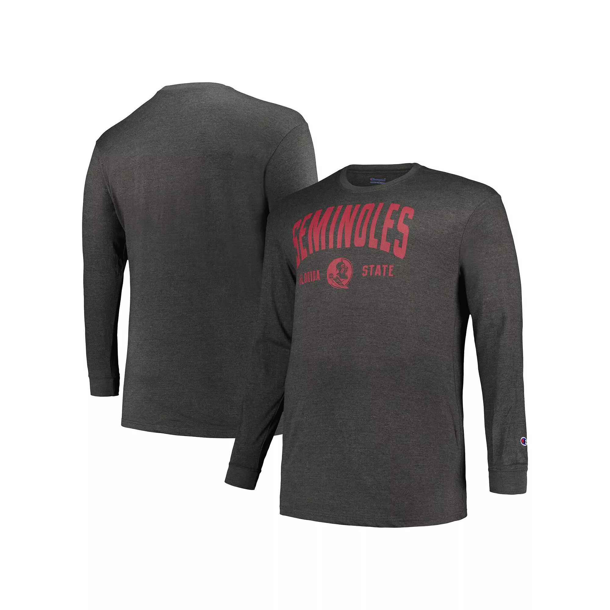 Men's Champion Garnet Florida State Seminoles Big & Tall Arch Long Sleeve T-Shirt,  Product Image