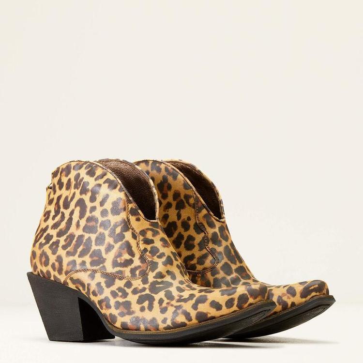 SALE Ariat® Ladies' Layla Distressed Leopard Short Booties Product Image