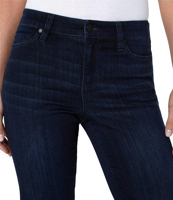 Liverpool Los Angeles Petite Size Kennedy Silky Stretch Straight Leg Mid Rise Denim Jeans Product Image