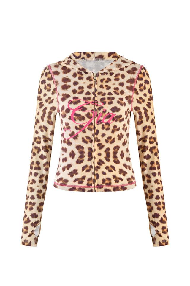 BLARE HOODIE - NEUTRAL : LEOPARD : WILD CARD Product Image
