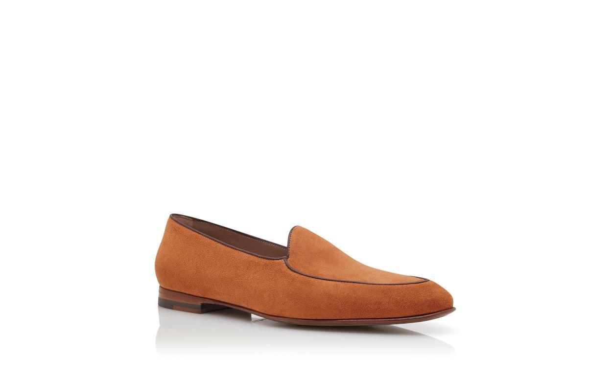 MODENA Orange Suede Loafers  Product Image