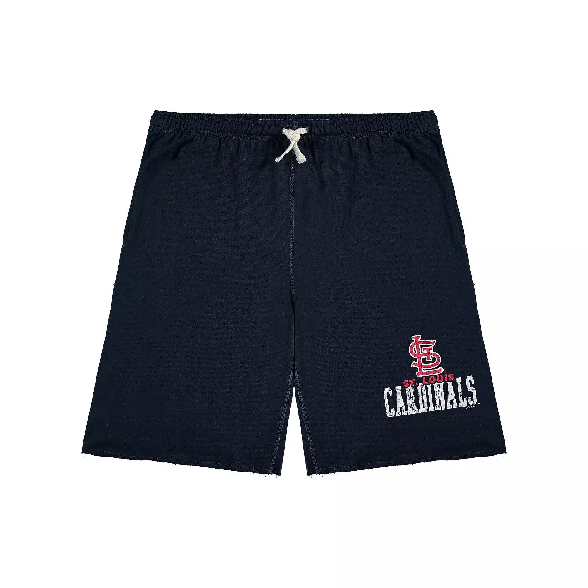 Men's Navy St. Louis Cardinals Big & Tall French Terry Shorts,  Product Image