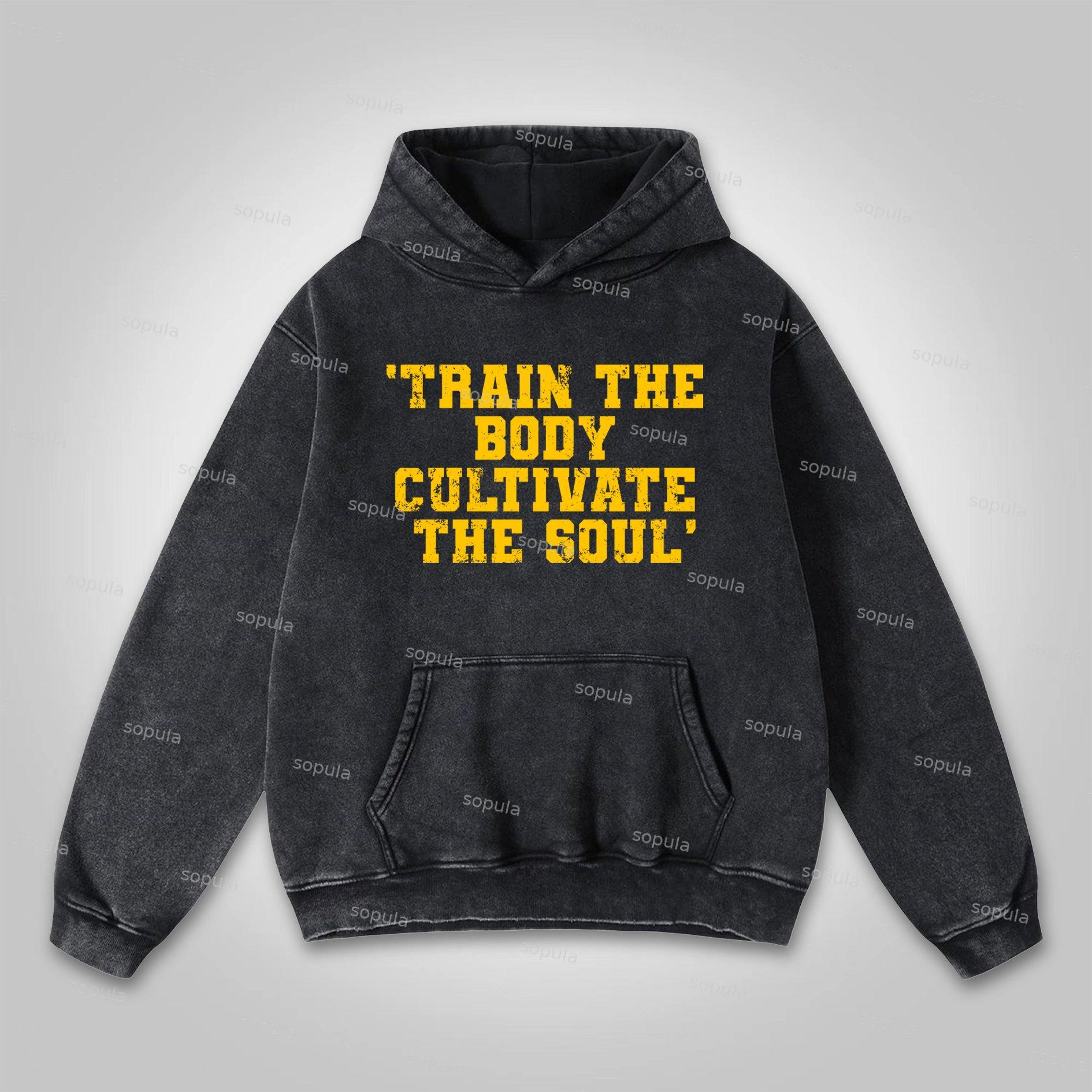 Sopula The Lord Spots Me God Gym Graphic Washed Hoodie Product Image