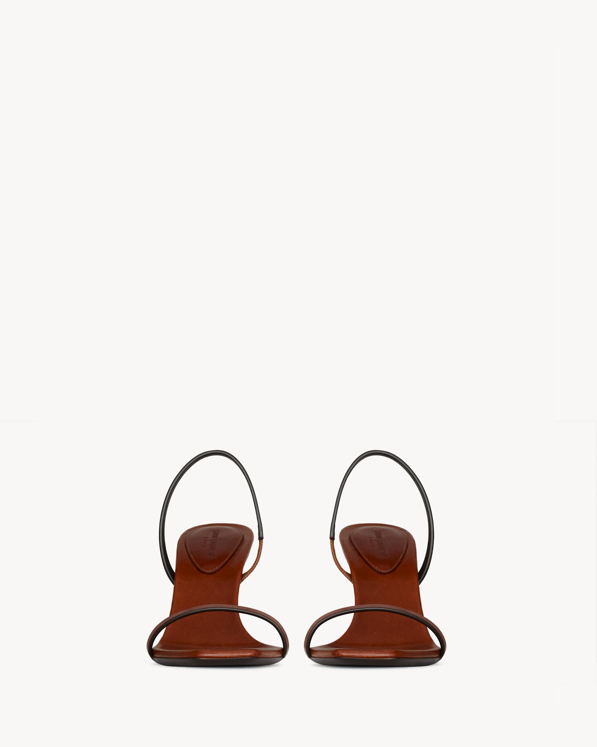 OPYUM slingback sandals in vegetable-tanned leather Product Image