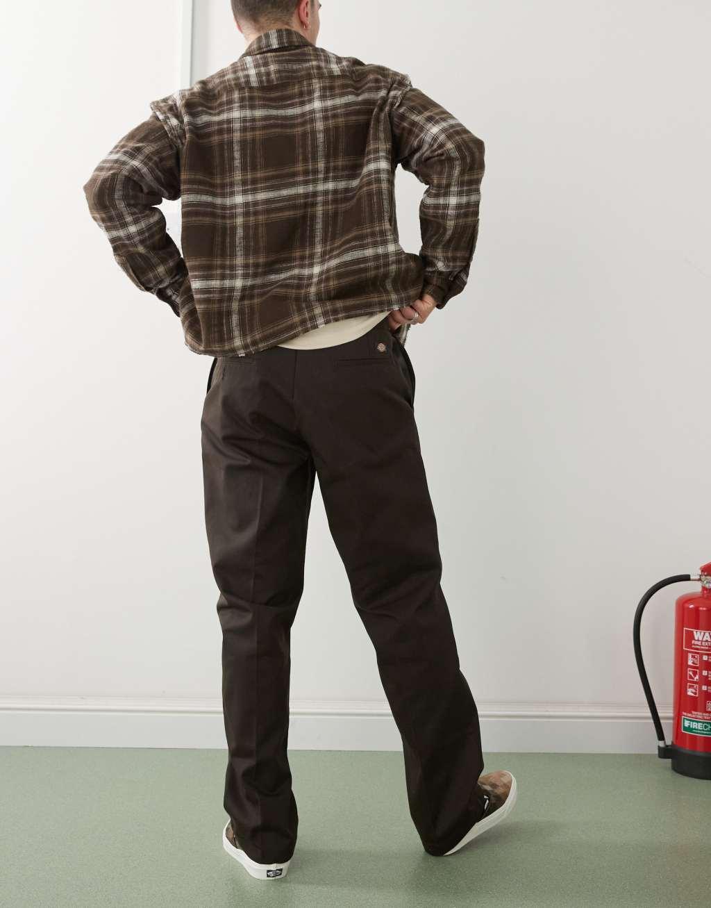 Dickies 874 straight leg work pants in dark brown   Product Image