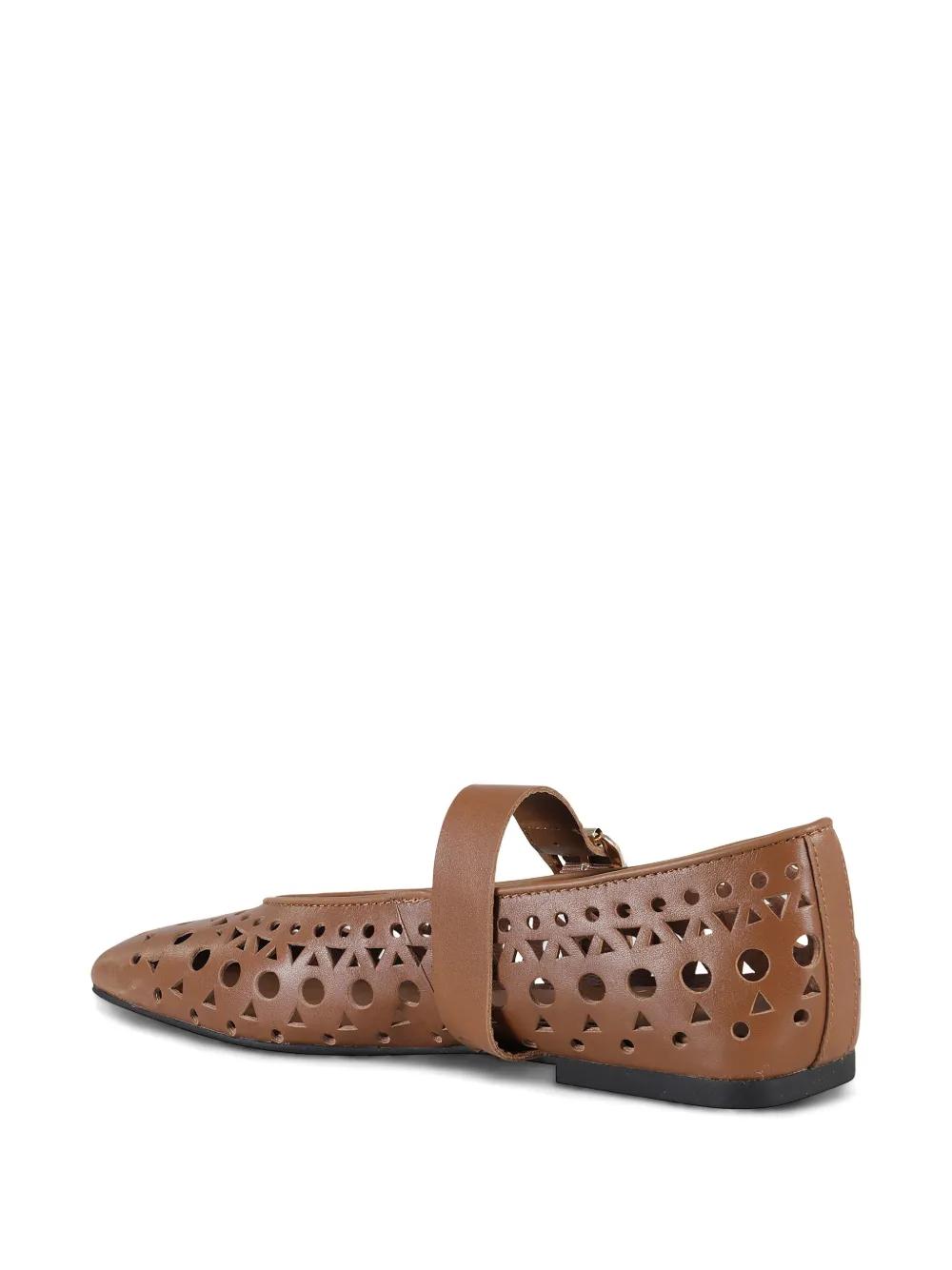 leather ballerina shoes Product Image