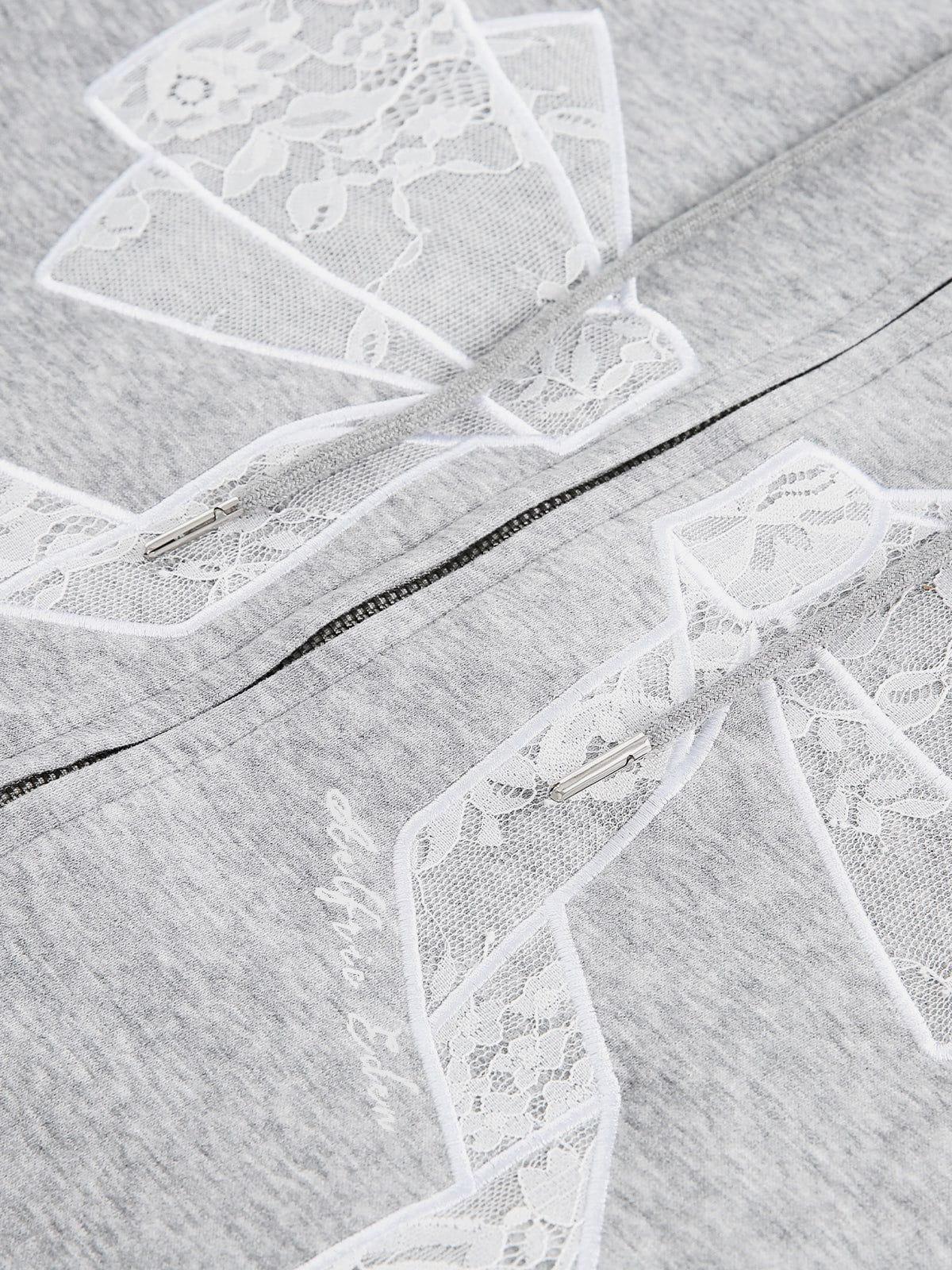 Aelfric Eden Lace Bow Zip Up Hoodie Product Image