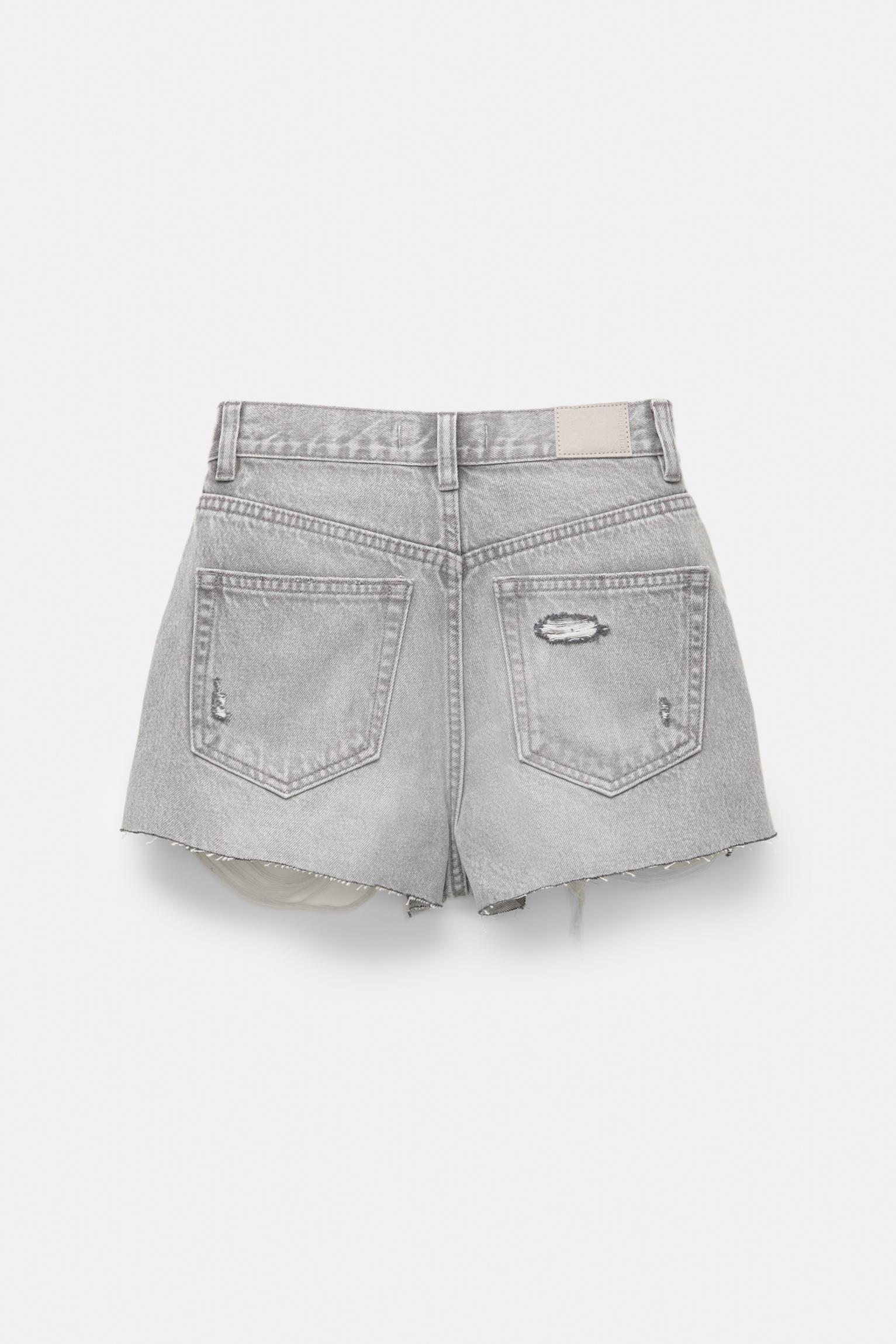Ripped denim shorts Product Image
