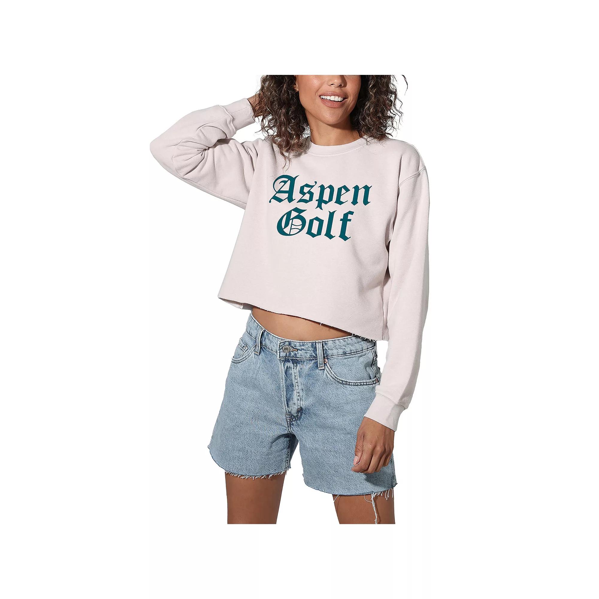 Women's Suburban Riot Aspen Golf Cropped Graphic Sweatshirt, Girl's,  Product Image