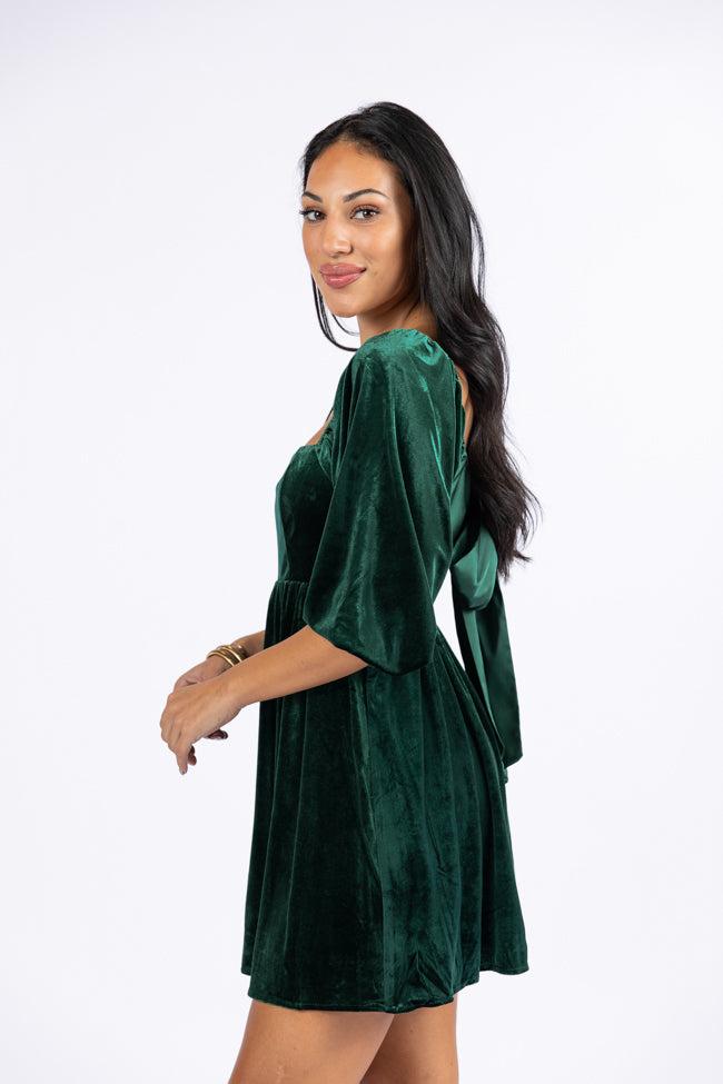Evergreen Beauty Velvet Dress FINAL SALE Product Image