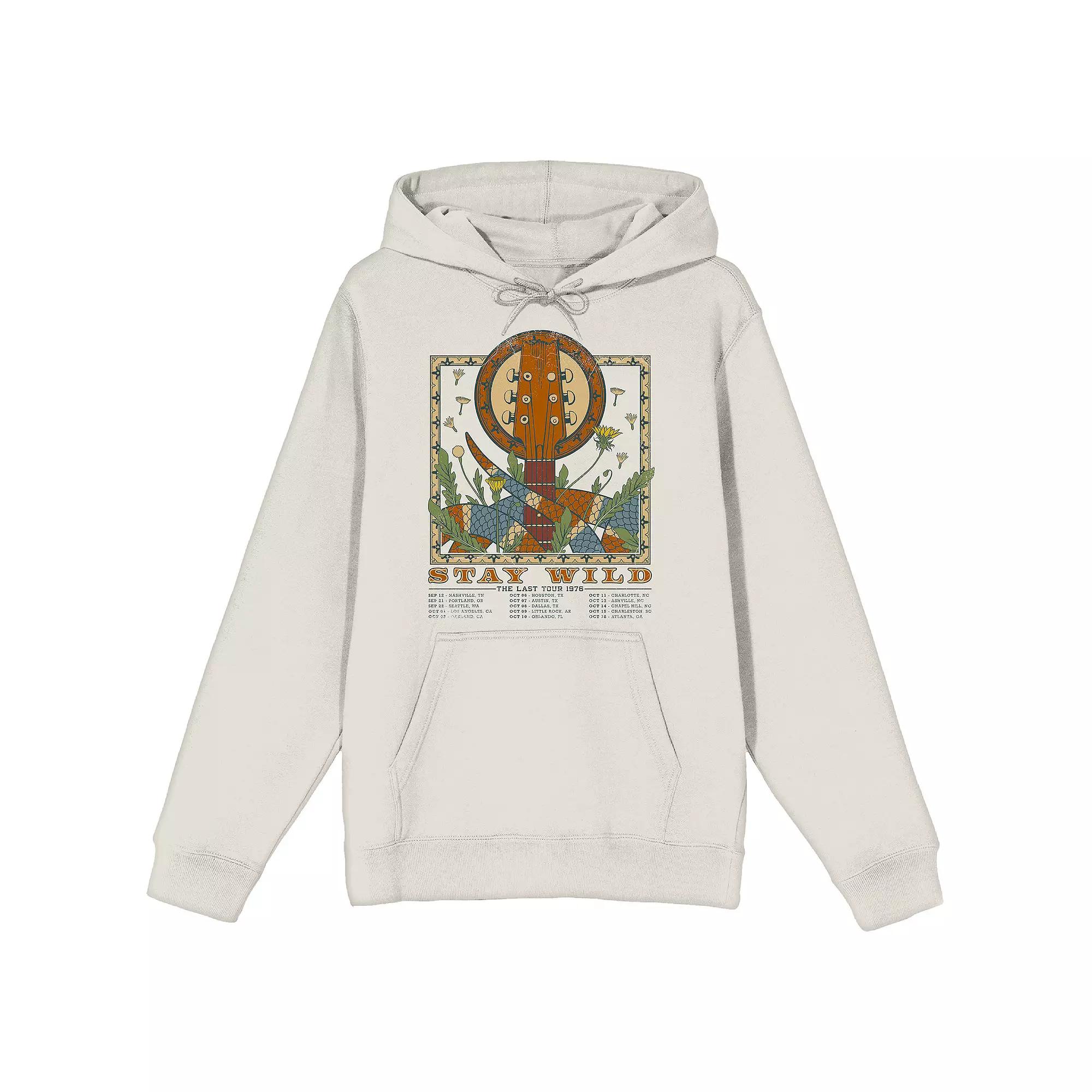 Men's Stay Wild The Last Tour Snake And Guitar Vintage Graphic Hoodie,  Product Image