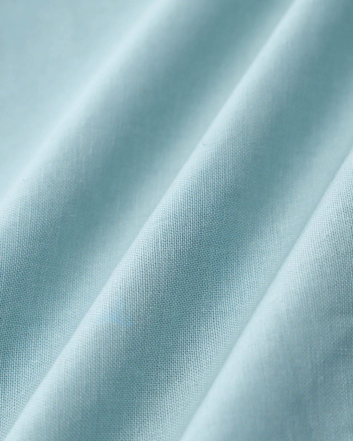 Blue Square Neck Shirred Slip Midi Dress Product Image