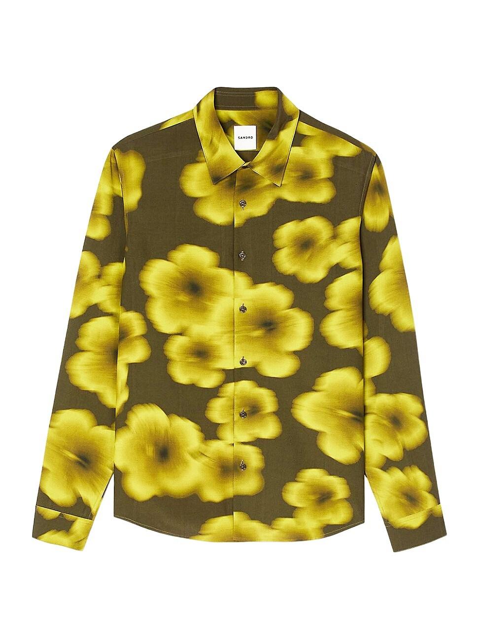 Mens Loose-Fit Floral Shirt Product Image