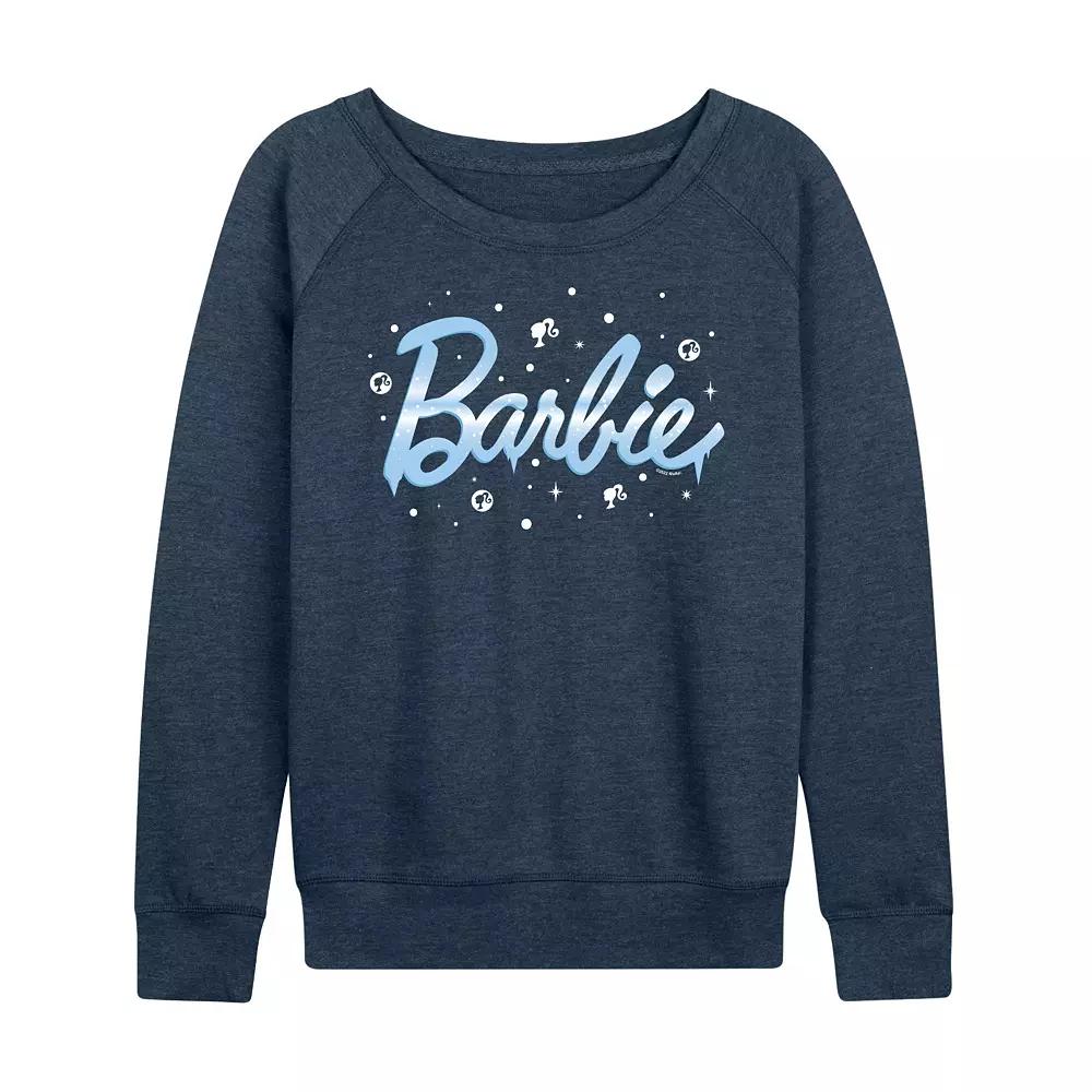 Women's Barbie® Icy Logo French Terry Long Sleeve Tee, Girl's,  Product Image
