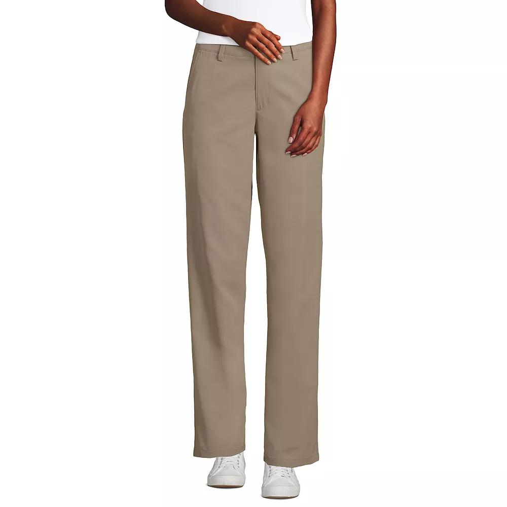 Women's Lands' End School Uniform Performance Chino Pants, Size: 6, Green Product Image