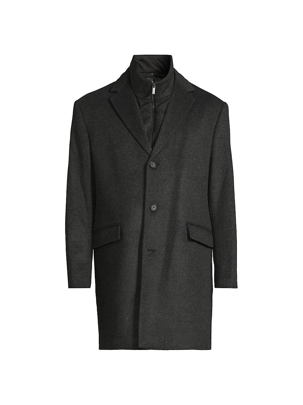 Mens COLLECTION Fashion Wool-Cashmere Top Coat Product Image