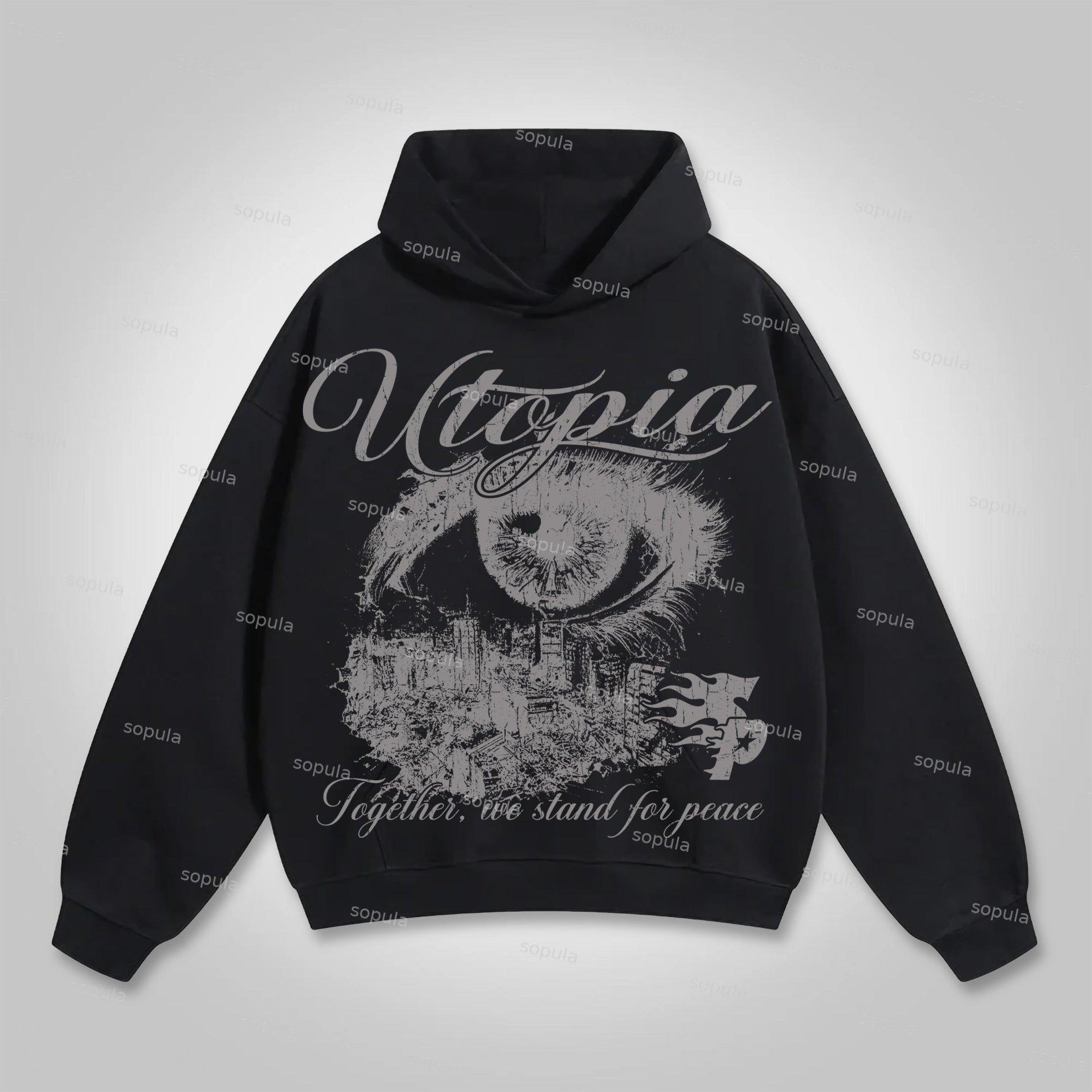 Sopula Utopia Vintage Graphic Hoodie Product Image
