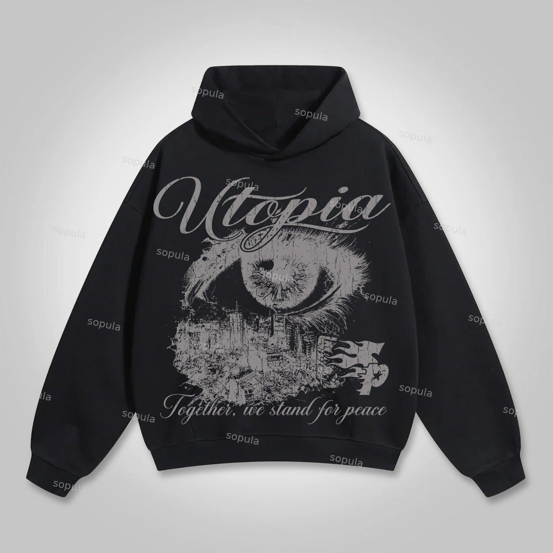 Sopula Utopia Vintage Graphic Hoodie Product Image
