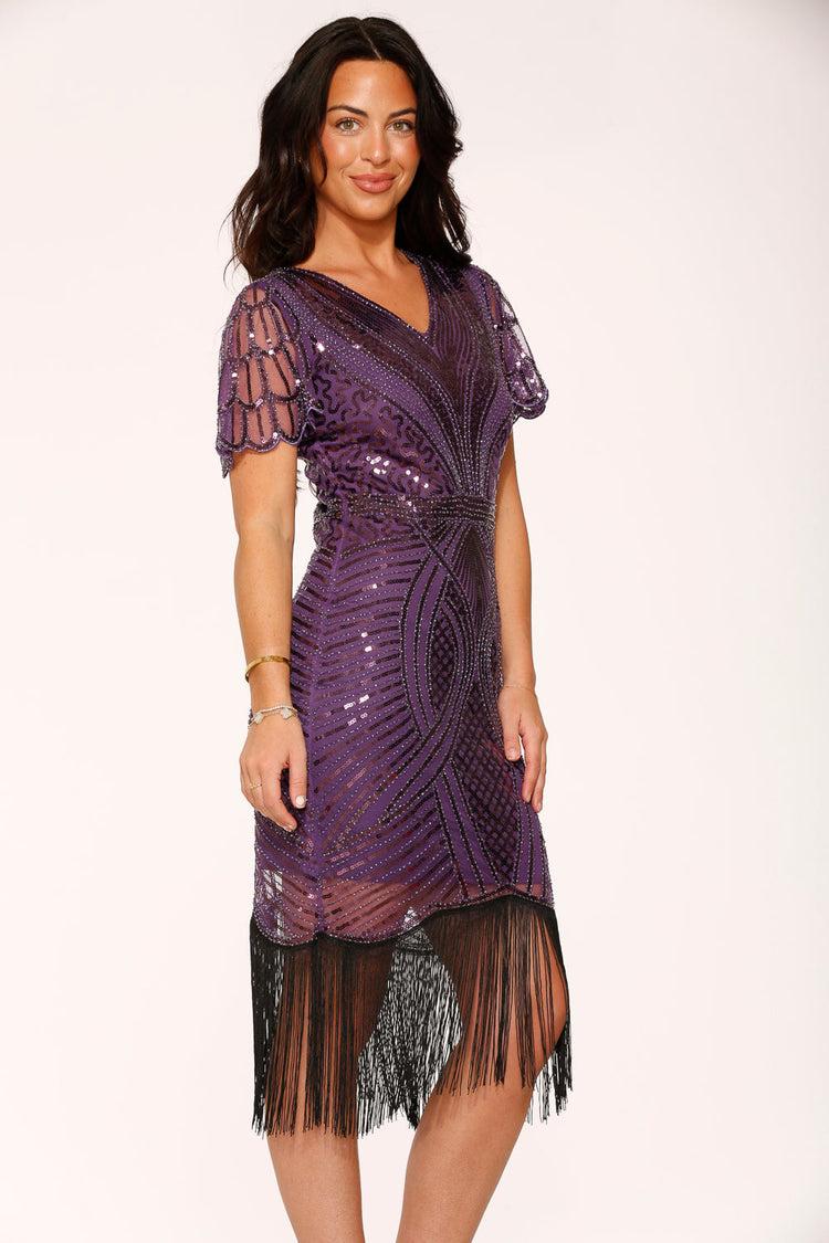Purple Flapper Dress Product Image