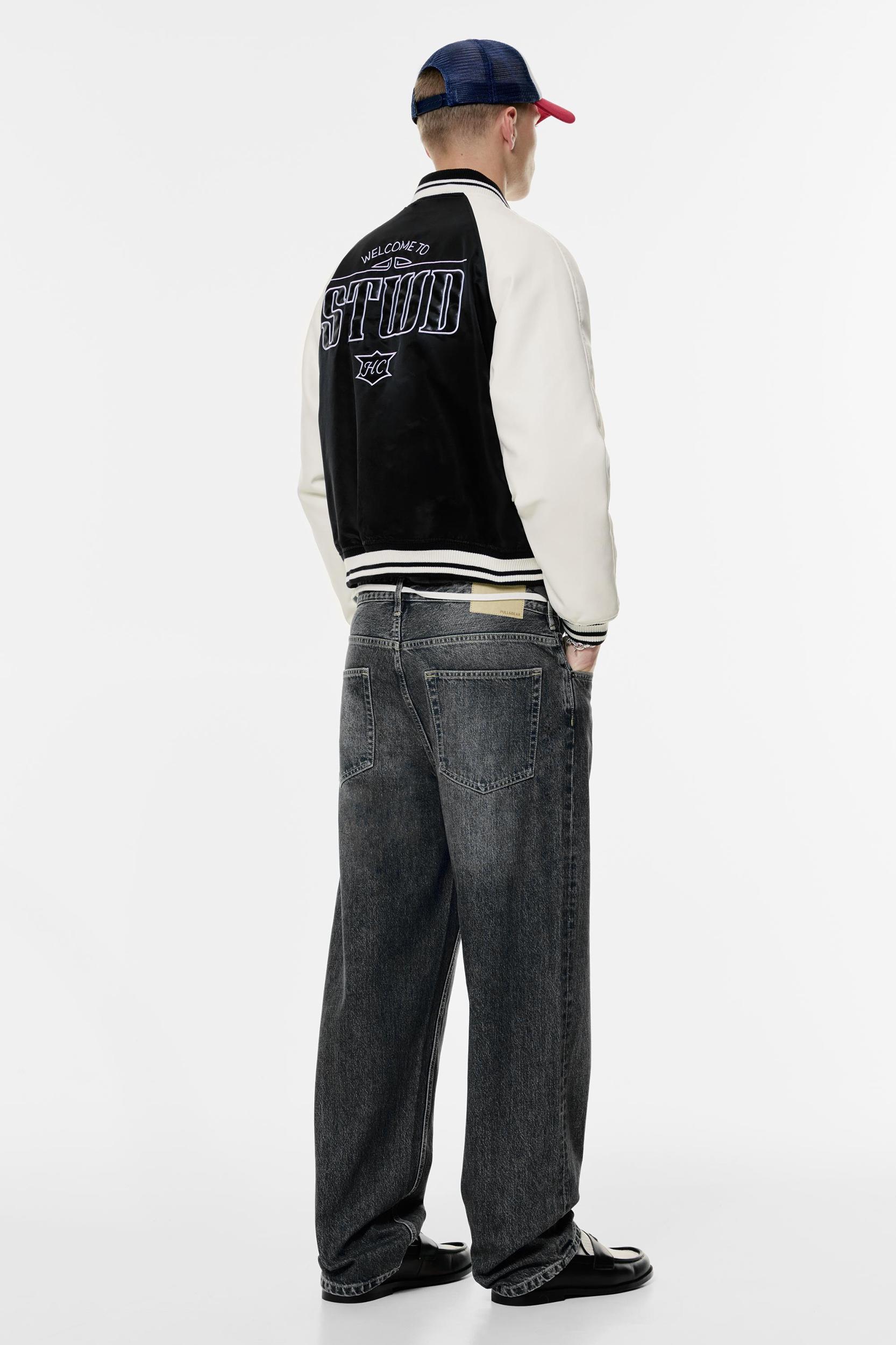 Embroidered varsity bomber jacket Product Image