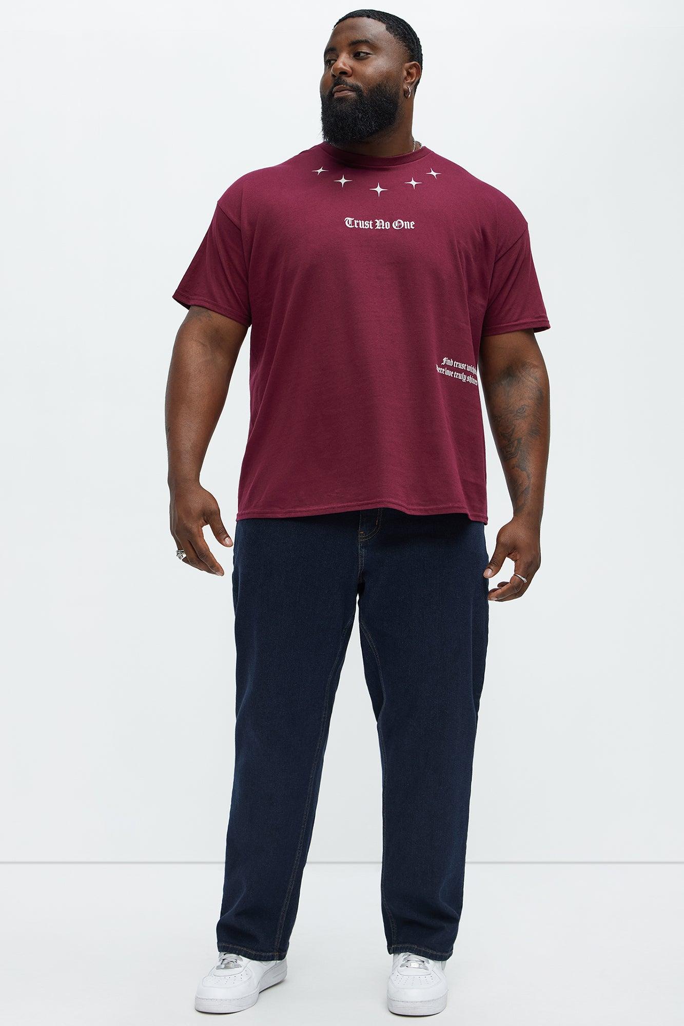 Trust Yourself Short Sleeve Tee - Burgundy Product Image