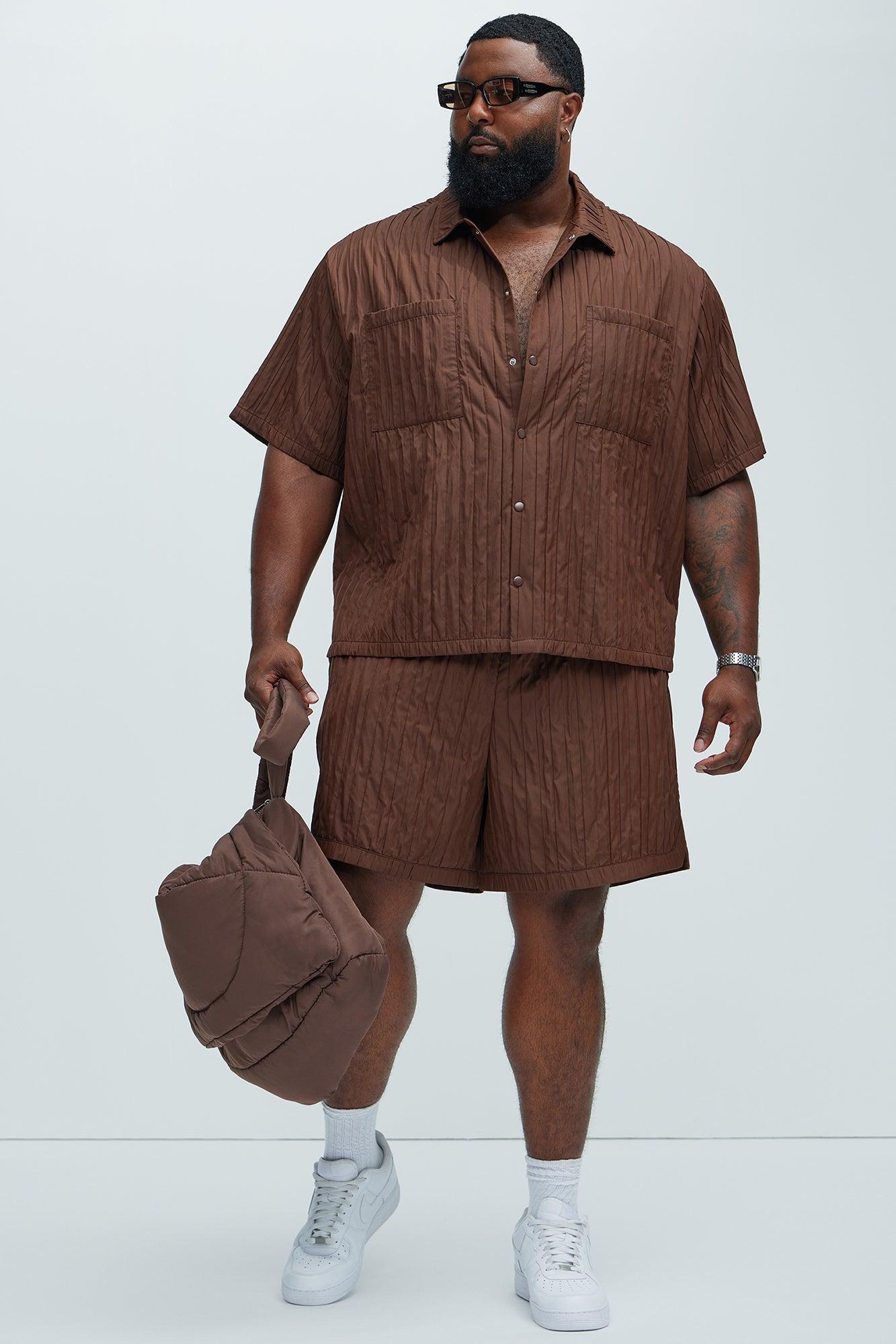 Cavour Crinkled Shirt - Brown Product Image