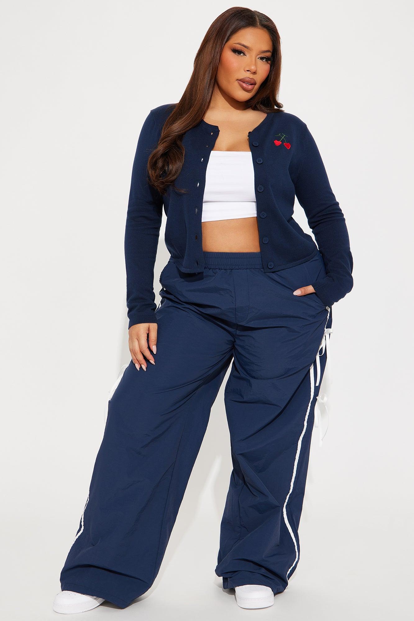 Cindy Windbreaker Track Pant - Navy Product Image