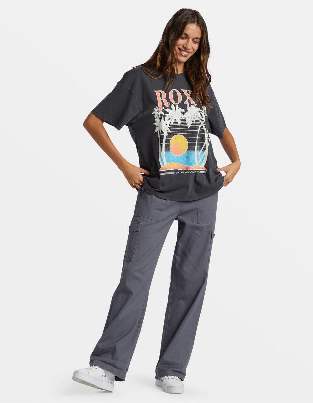 ROXY Bring The Good Vibes Womens Oversized Tee - BLACK Product Image