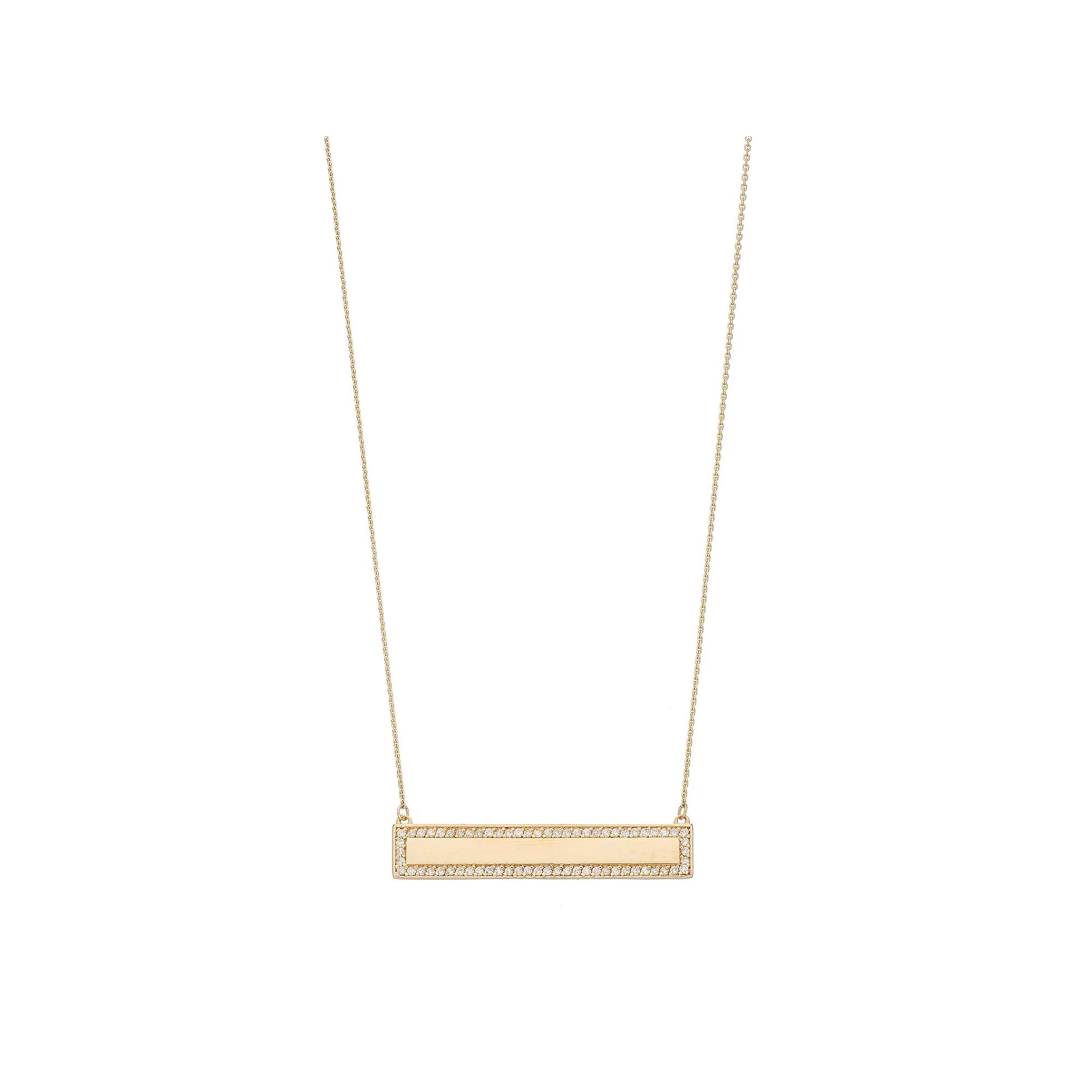 14k Gold 1/3 Carat T.W. Diamond Bar Link Necklace, Women's, Size: 16" Product Image