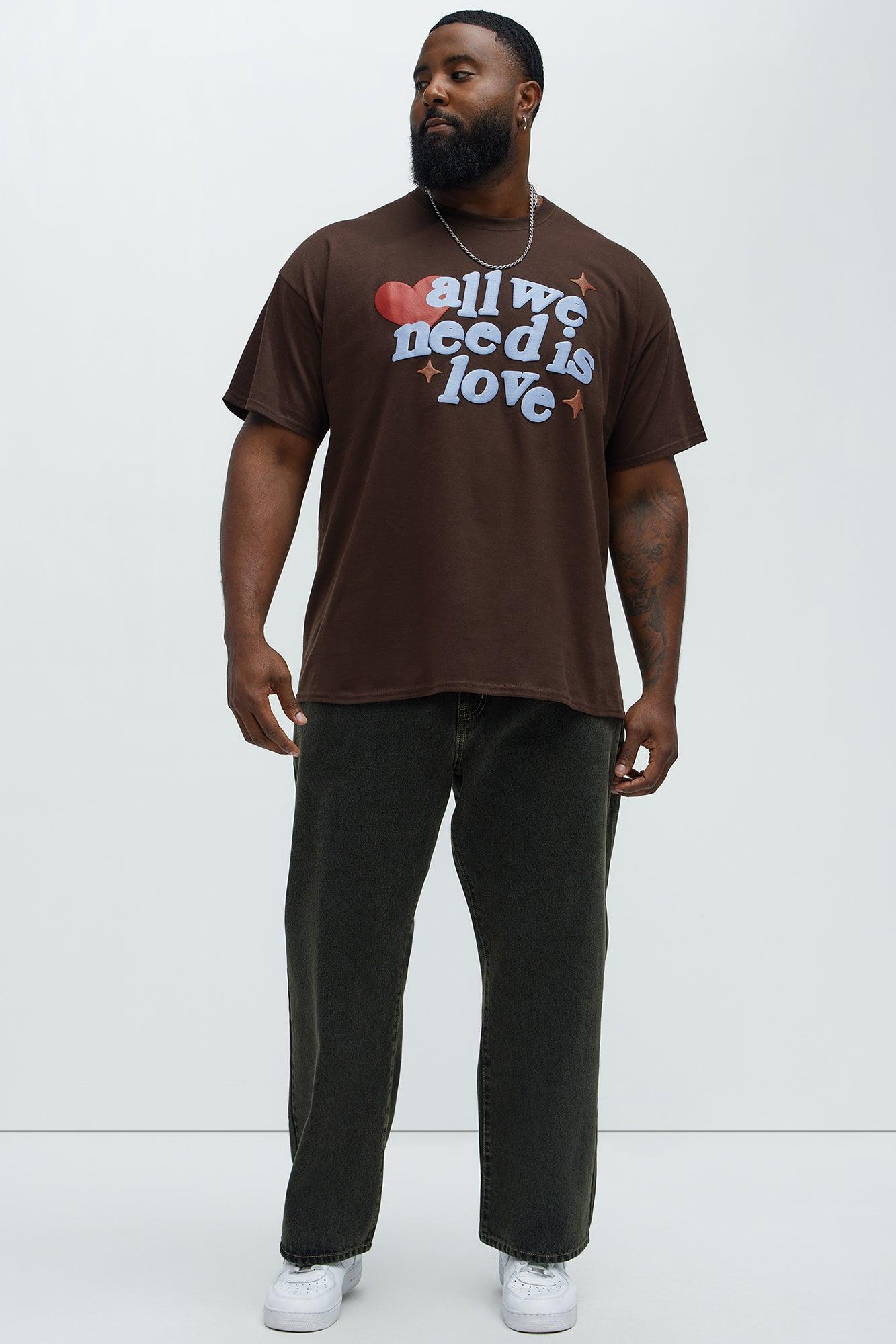 All We Need Is Love Short Sleeve Tee - Chocolate Product Image