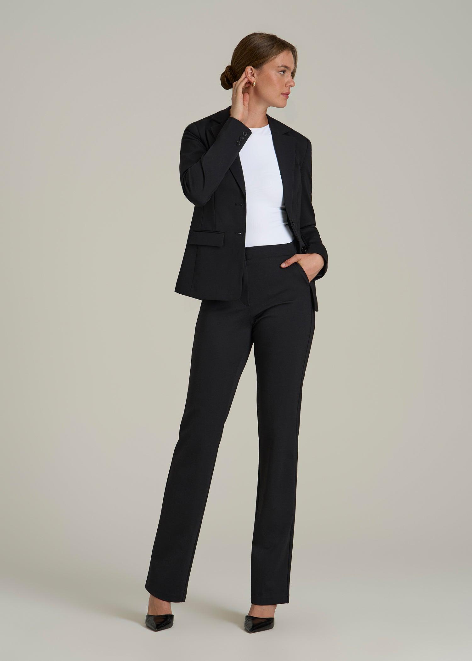 SLIM-FIT Two Button Blazer for Tall Women in Black Female Product Image