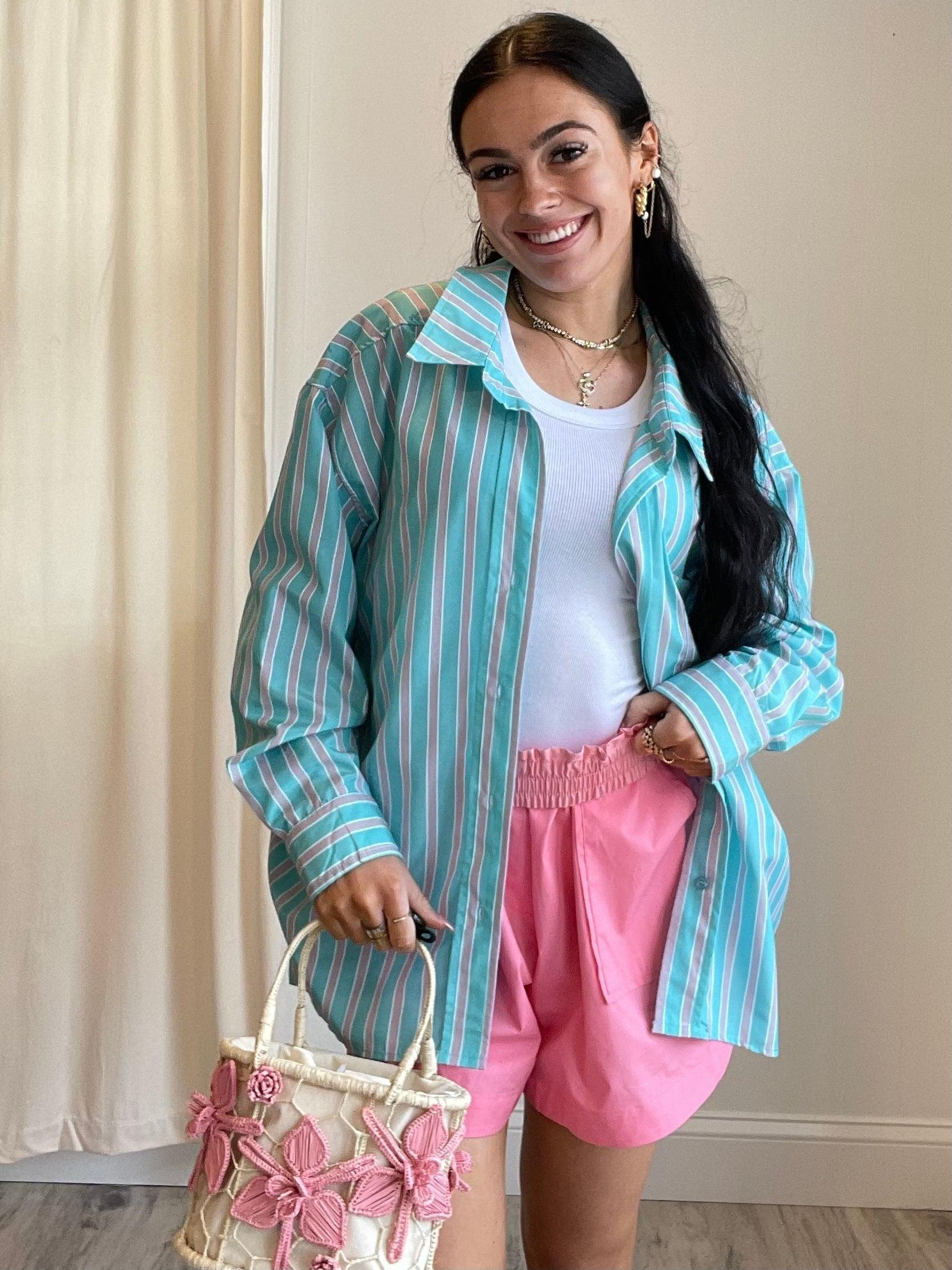 Katy Oversized Striped Shirt | FINAL SALE Product Image