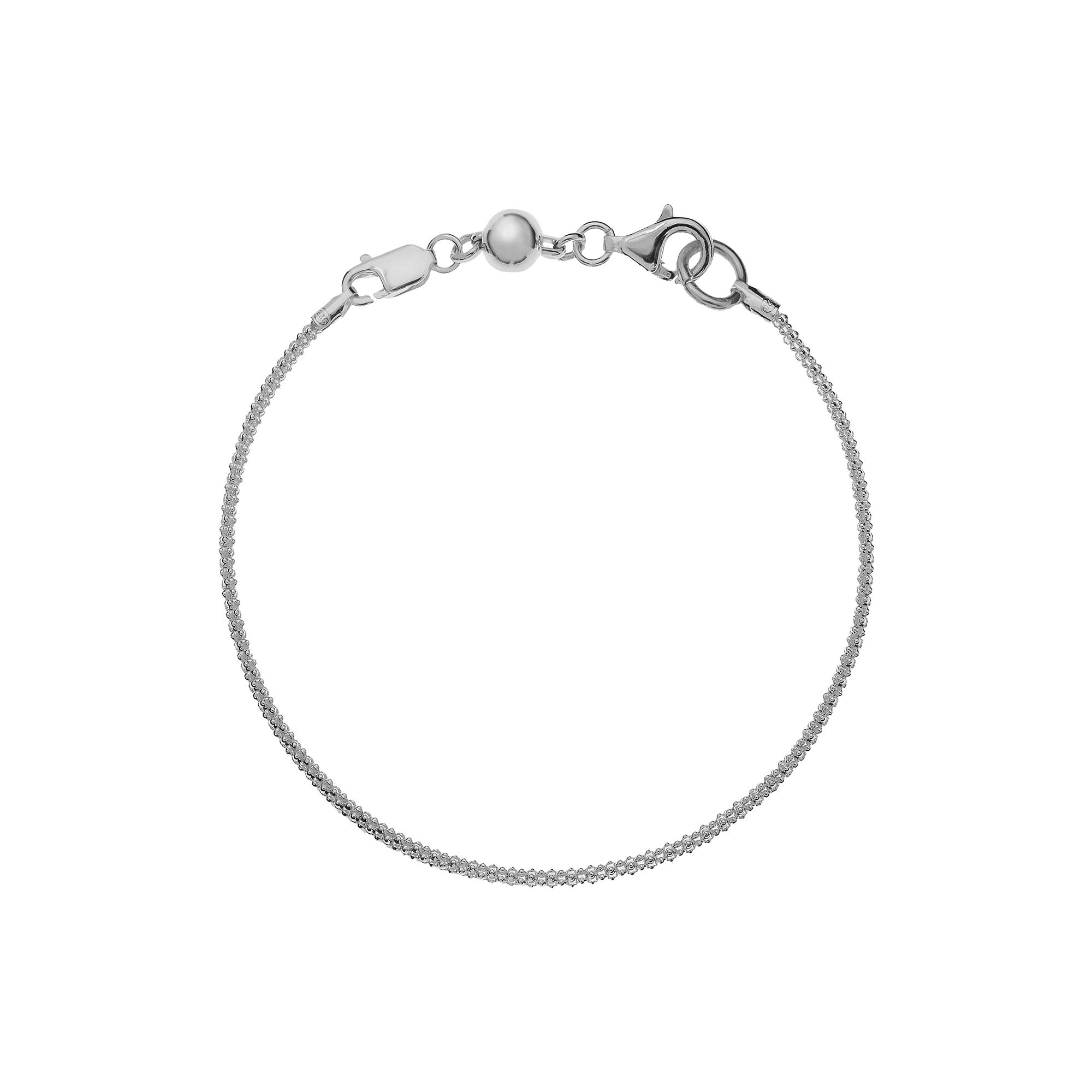 Individuality Beads Sterling Silver Wheat Chain Bracelet, Women's Product Image