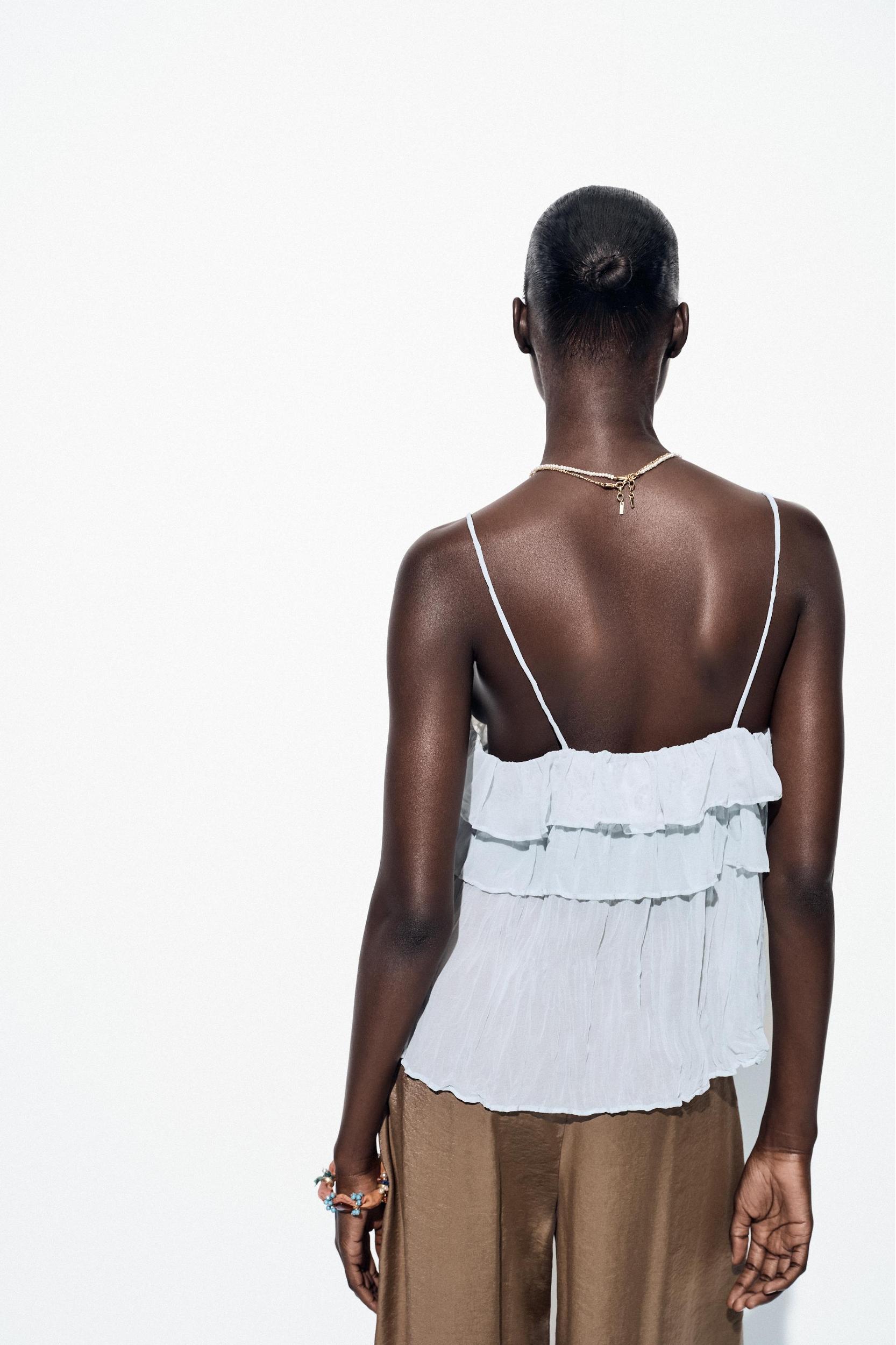 RUFFLED CRINKLE EFFECT TOP Product Image