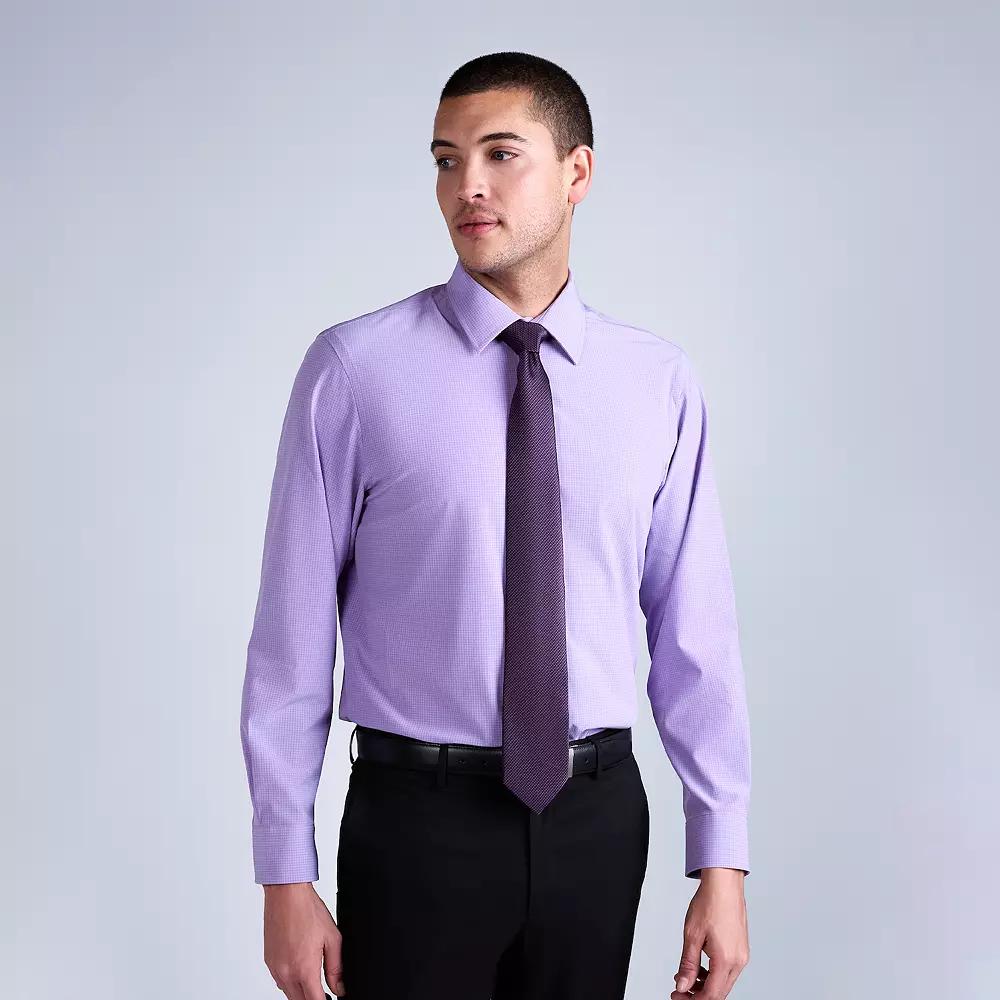 Men's Haggar® Smart Wash Classic Fit Patterned Dress Shirt,  Product Image
