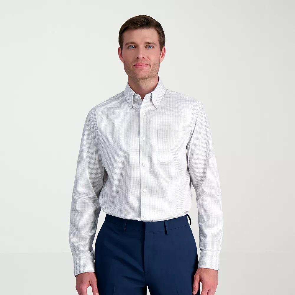 Men's Haggar® Premium Comfort Classic Fit Button Down Collar Dress Shirt,  Product Image