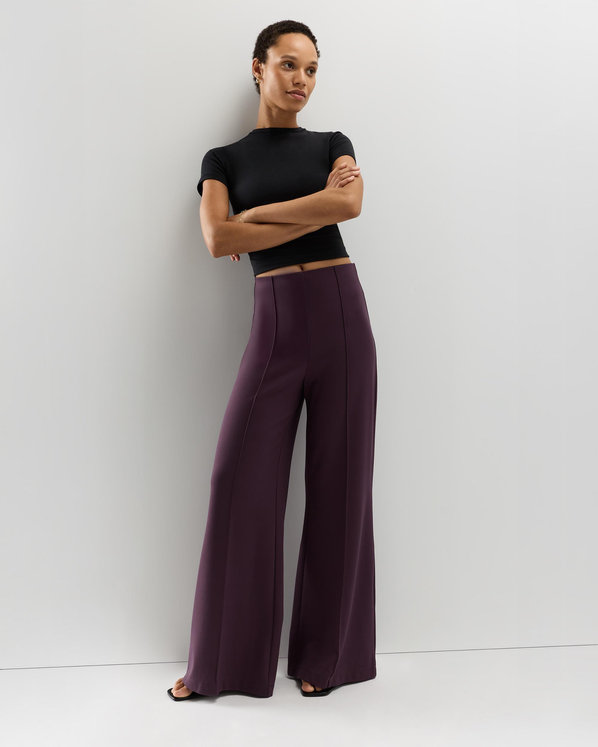 Quince | Women's Ultra-Stretch Ponte Super Wide Leg Pants Rayon Product Image