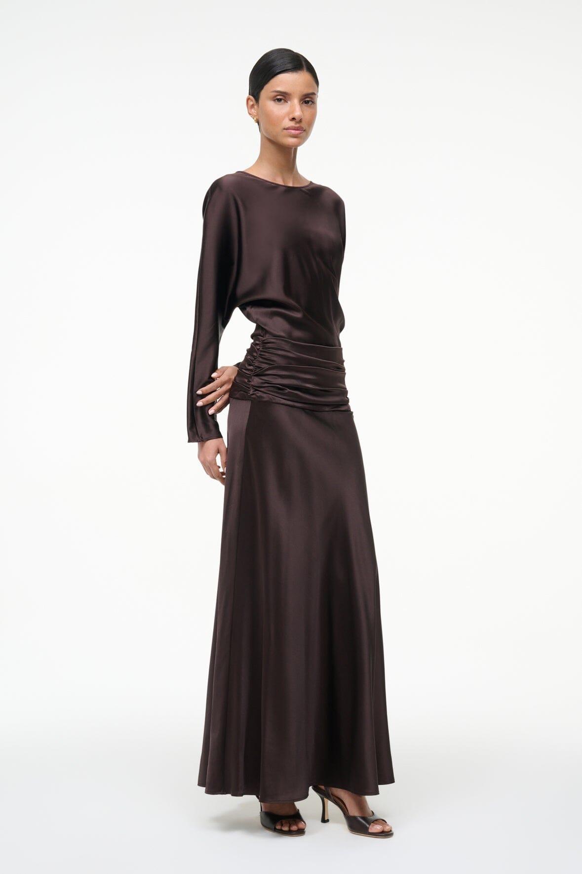 FREDA SILK DRESS | EARTH Product Image