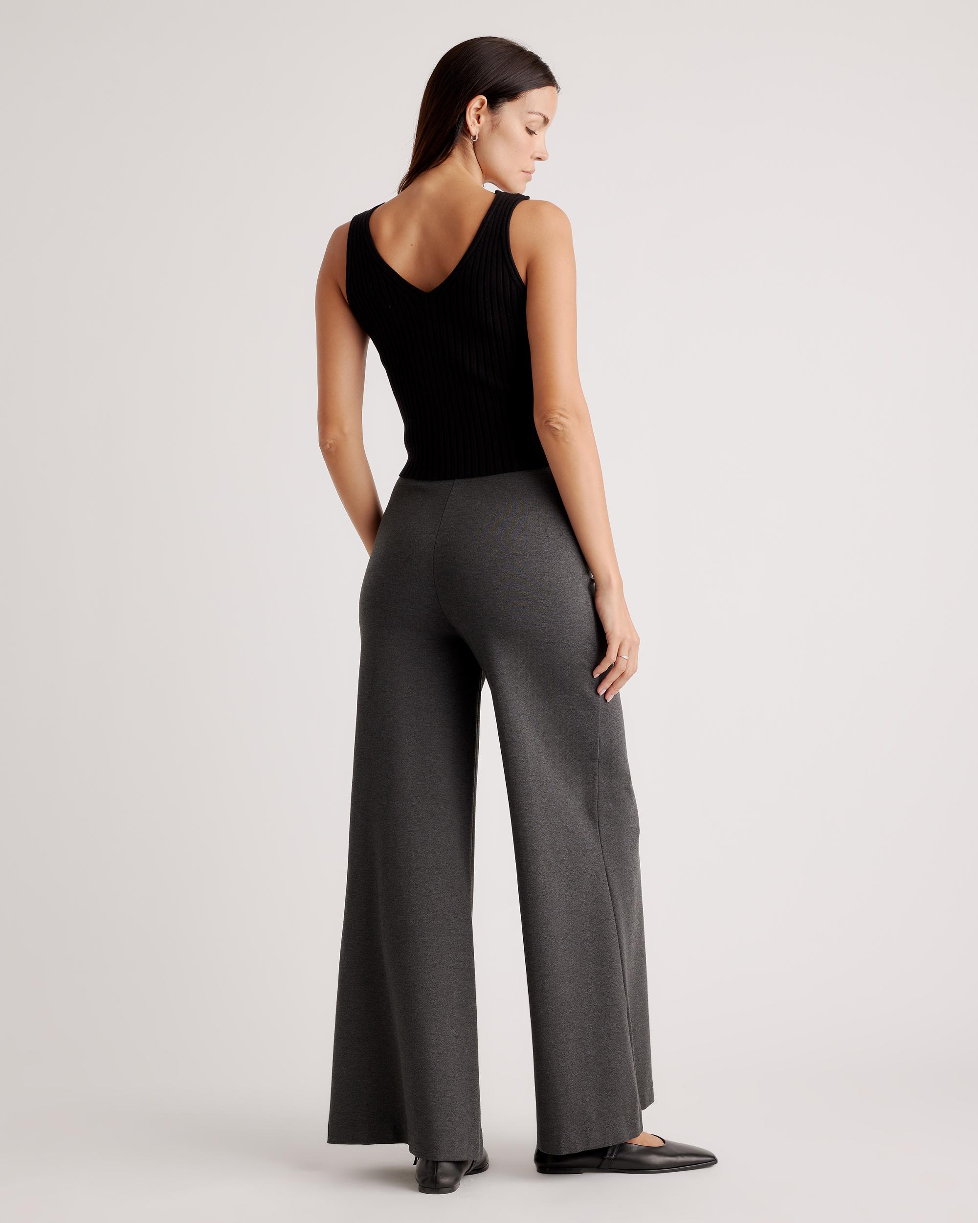 Quince | Women's Ultra-Stretch Ponte Super Wide Leg Pants Rayon Product Image