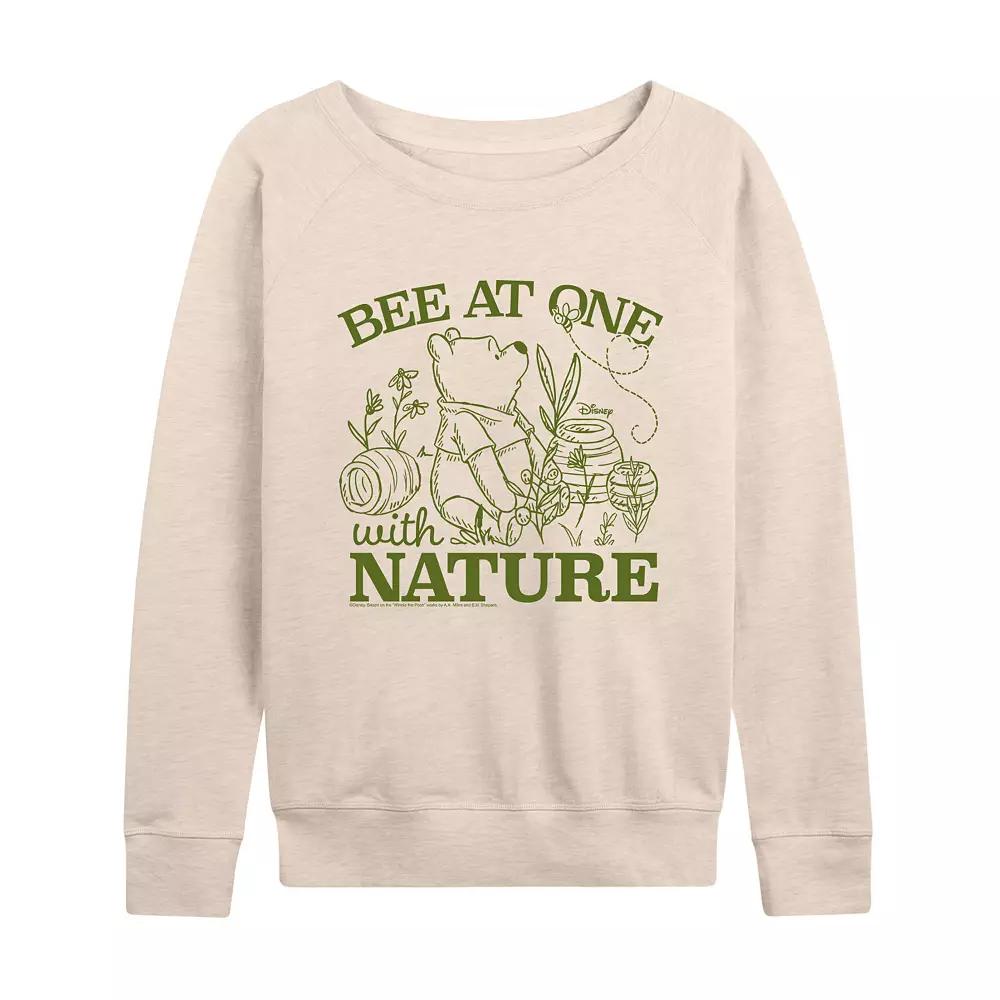 Disney's Winnie The Pooh Women's Nature French Terry Long Sleeve Tee,  Product Image