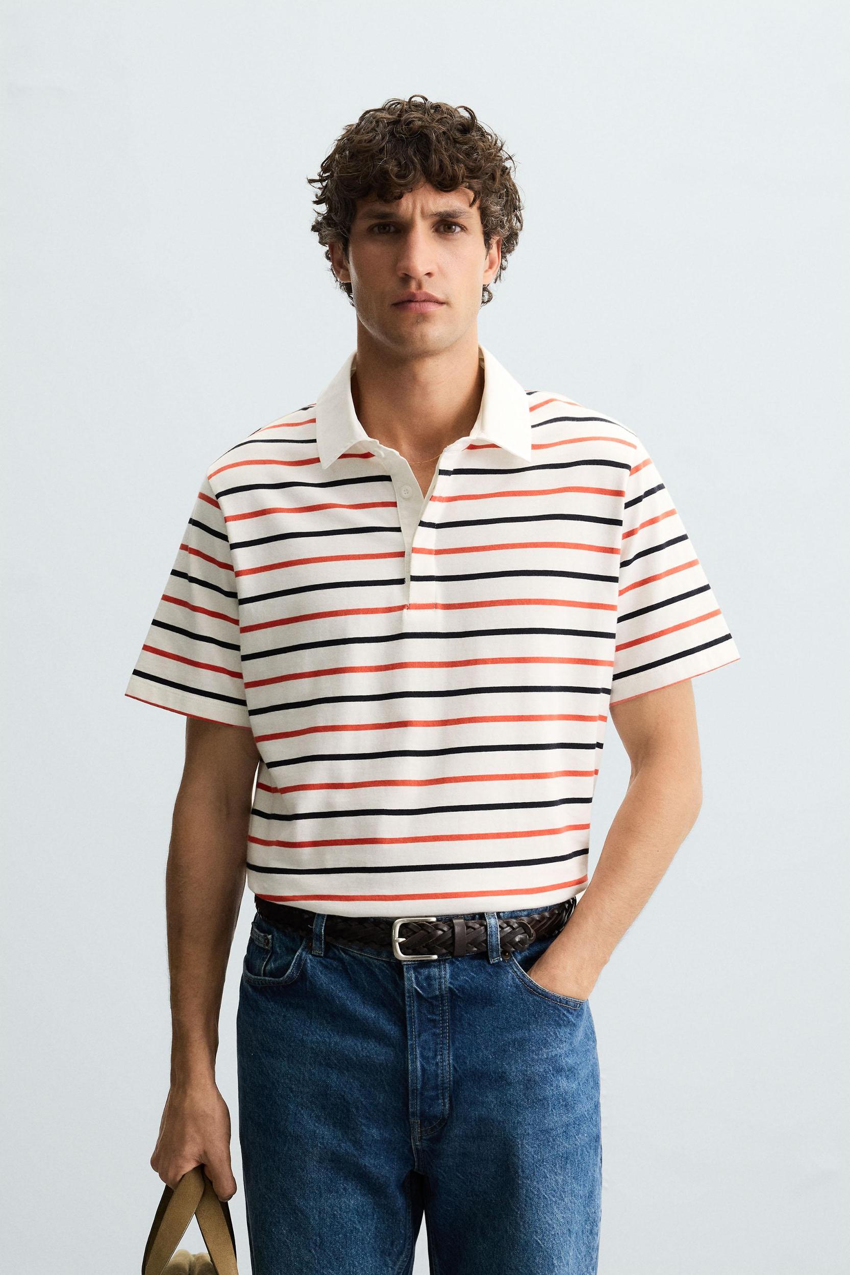 STRIPED POLO SHIRT Product Image
