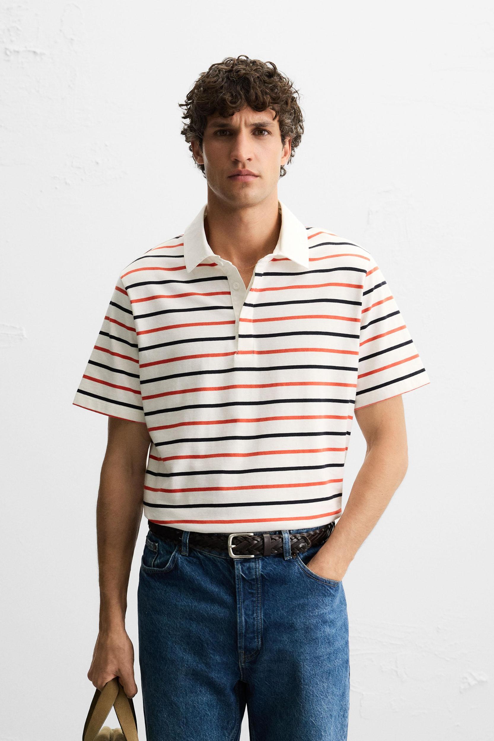 STRIPED POLO SHIRT Product Image