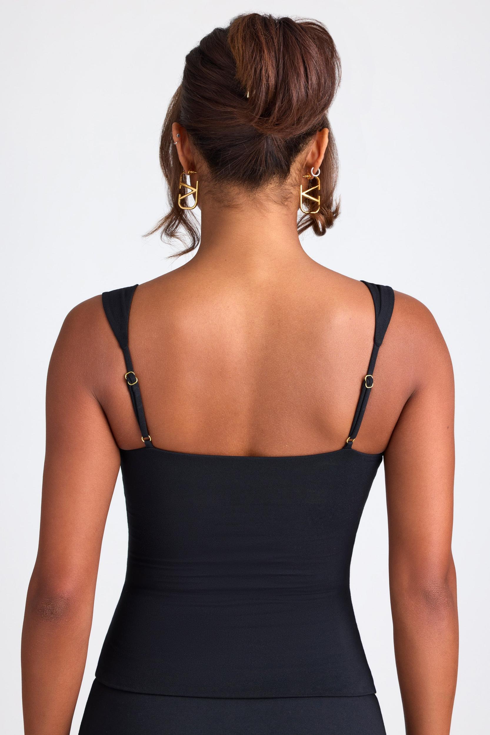 Modal Sweetheart-Neck Top in Black Product Image