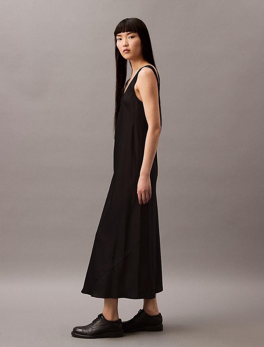 Viscose Satin Maxi Slip Dress Product Image