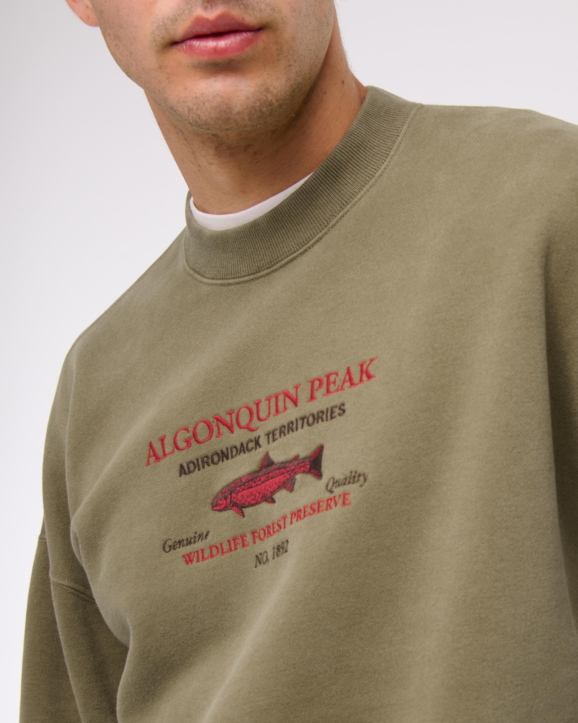 Fishing Graphic Crew Sweatshirt Product Image