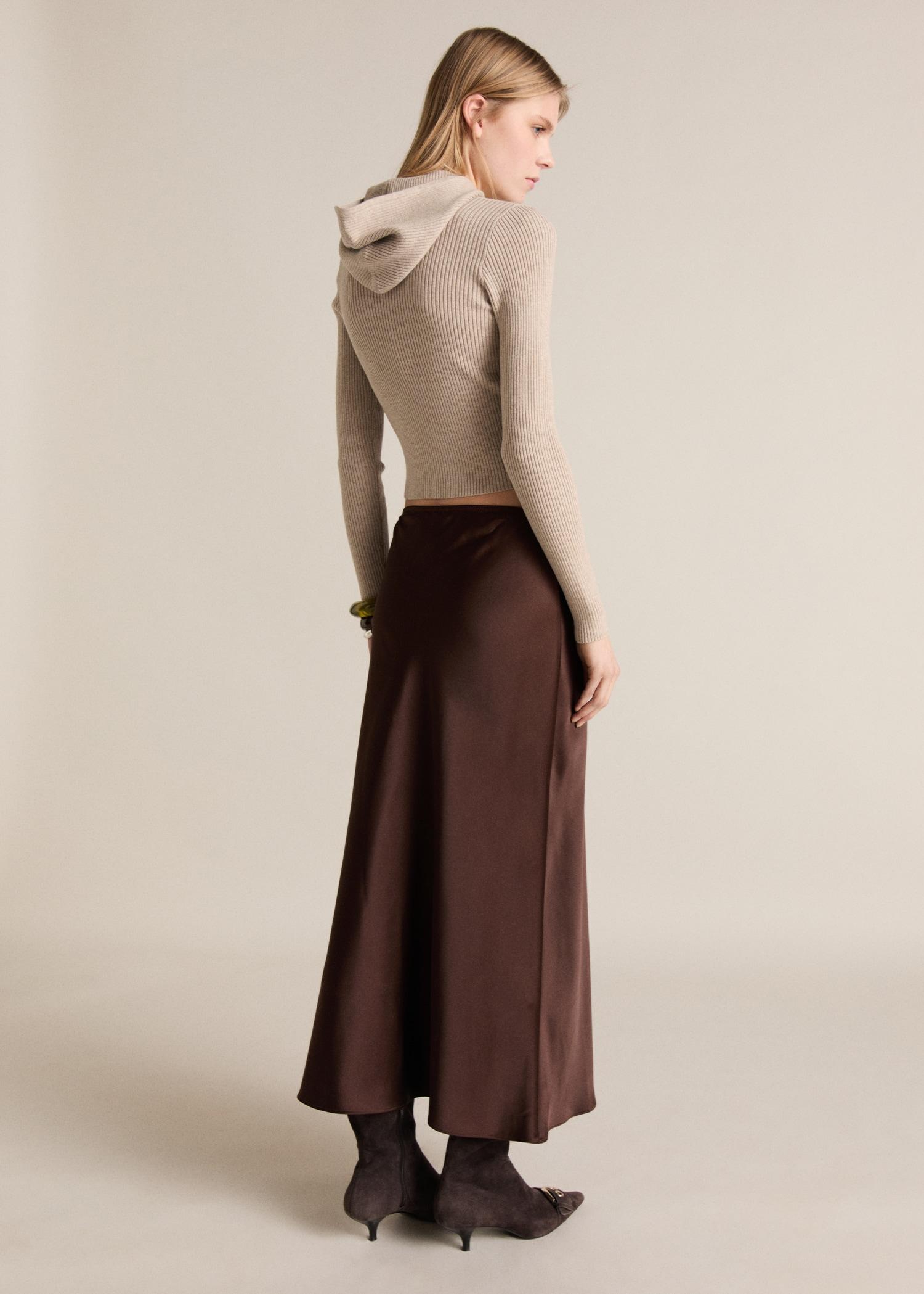 Ribbed hooded sweater - Women | MANGO USA Product Image