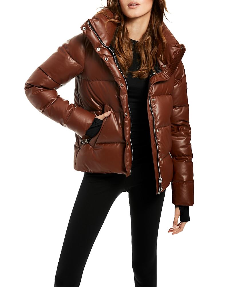 Sam. Isabel Faux Leather Puffer Coat Product Image