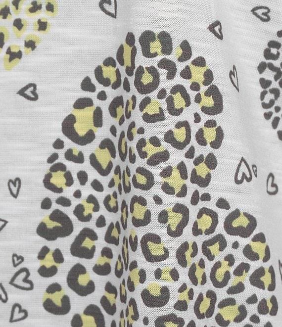 Allison Daley Embellished Cascading Hearts Print 3/4 Sleeve Crew Neckline Knit Top Product Image